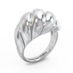 Chunky Croissant Dome Ring – Vermeil