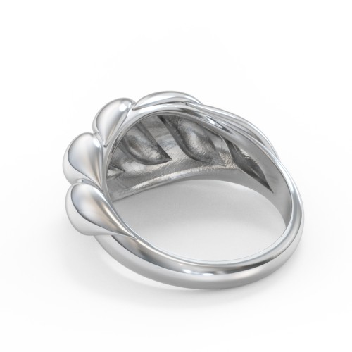 Classic Croissant Dome Ring – Sterling Silver