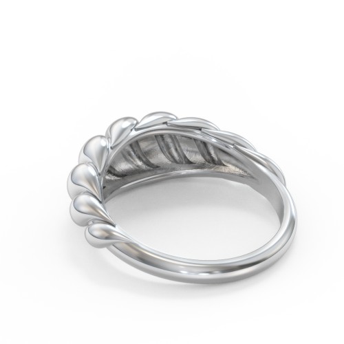 Thin Croissant Dome Ring – Sterling Silver