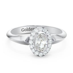 "Royal" Bezel Set Oval Cluster Ring
