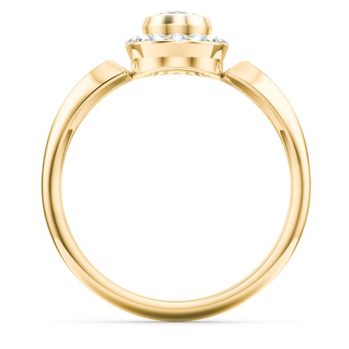 "Royal" Bezel Set Oval Cluster Ring