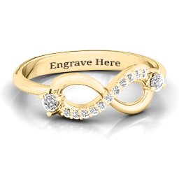 Double Stone Infinity Accent Ring