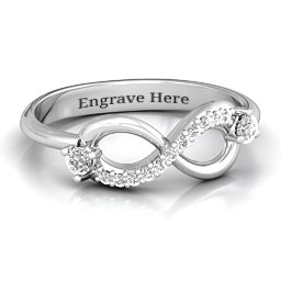 Double Stone Infinity Accent Ring