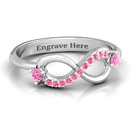 Double Stone Infinity Accent Ring