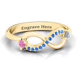 Double Stone Infinity Accent Ring