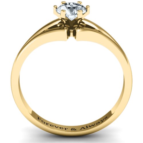 Solitaire Split Shank Ring