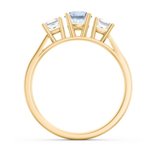 Three Stone Eternity with Princess Accents Ring