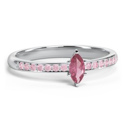 Elegant Marquise with Accent Band Ring