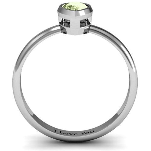 Pear with Raised Bezel Set Ring