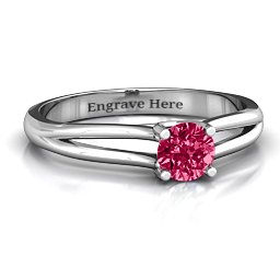 Split Shank Solitaire Ring