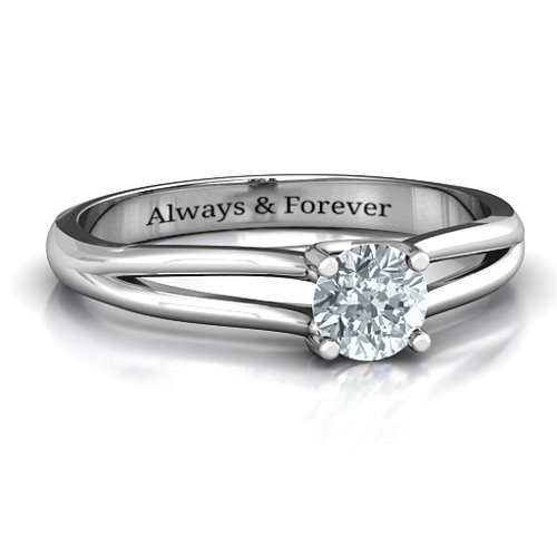 Split Shank Solitaire Ring