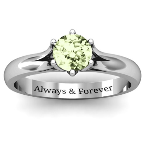 6 Prong Solitaire Ring