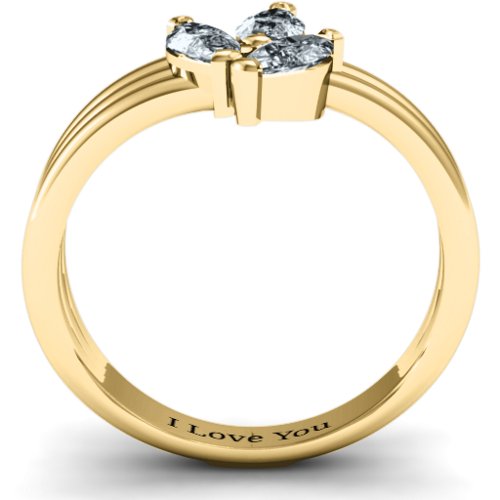 Triple Marquise Collage Ring