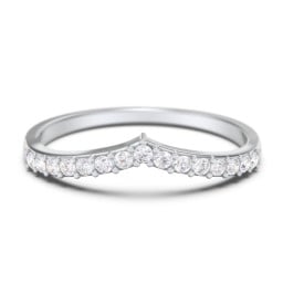 Tiara Accented Stacking Band