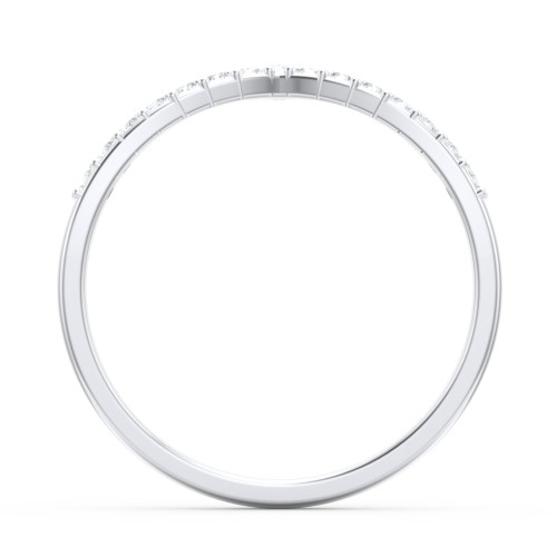 Tiara Accented Stacking Band – Sterling Silver with White Premium Zirconia