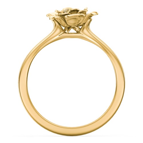 Flourish Rose Ring – 10K Yellow Gold with Citrine