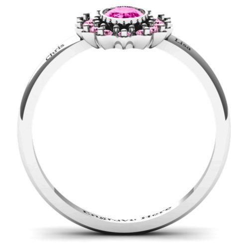 Starburst Ring – Sterling Silver with Pink Tourmaline and Fancy Pink Premium Zirconia