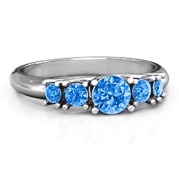 5-Stone Graduated Ring