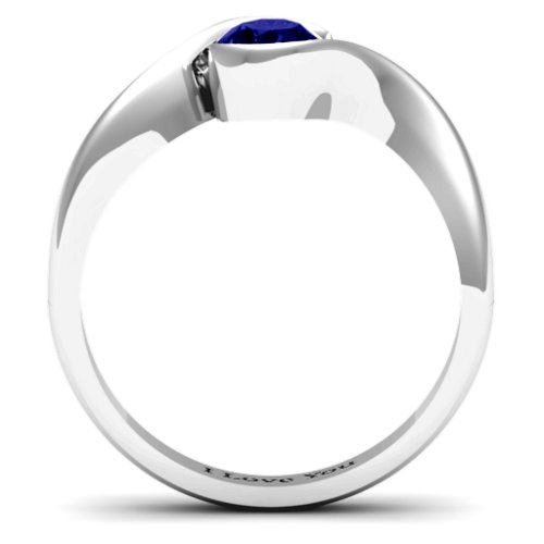 Fancy Solitaire Swirl Ring