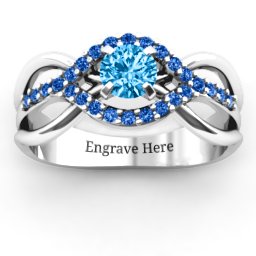 Fancy Woven Ring in 925 Sterling Silver