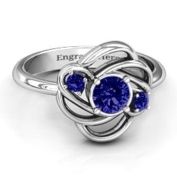 Multi Stone Love Knot Ring