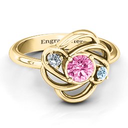 Multi Stone Love Knot Ring