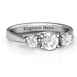 3-Stone Graduated Ring