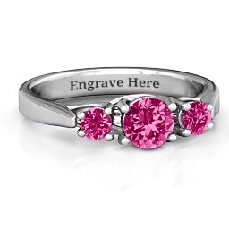 3-Stone Graduated Ring
