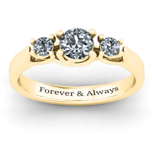 3-Stone Graduated Ring