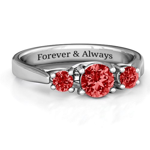 3-Stone Graduated Ring