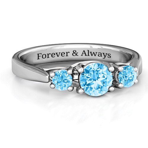 3-Stone Graduated Ring