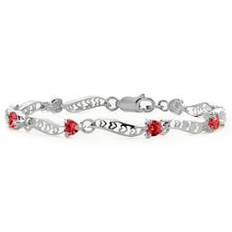 Embedded Hearts 1-8 Stones Bracelet