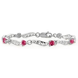 Embedded Hearts 1-8 Stones Bracelet