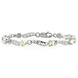 Embedded Hearts 1-8 Stones Bracelet