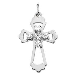 "Seraphim" Angel Birthstone Cross Pendant
