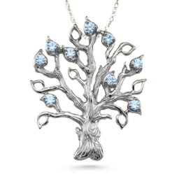 Family Tree 3-14 Stones Pendant