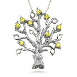 Family Tree 3-14 Stones Pendant