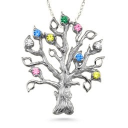 Family Tree 3-14 Stones Pendant