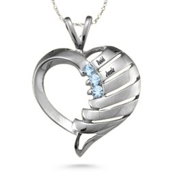 "Filas" Heart Pendant with 1-6 Stones