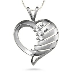 "Filas" Heart Pendant with 1-6 Stones