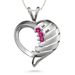 "Filas" Heart Pendant with 1-6 Stones