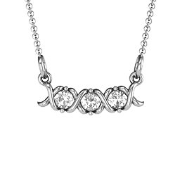 2-5 Stone Hugs and Kisses XOXO Pendant