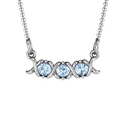 2-5 Stone Hugs and Kisses XOXO Pendant