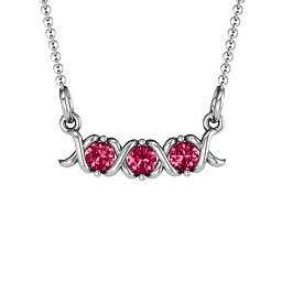 2-5 Stone Hugs and Kisses XOXO Pendant