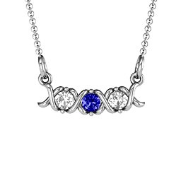 2-5 Stone Hugs and Kisses XOXO Pendant