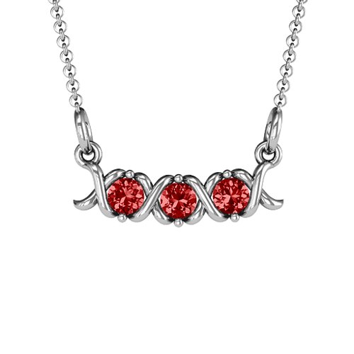 2-5 Stone Hugs and Kisses XOXO Pendant