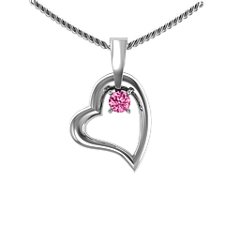 Tilted Petit Heart Pendant
