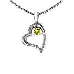 Tilted Petit Heart Pendant