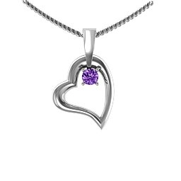 Tilted Petit Heart Pendant