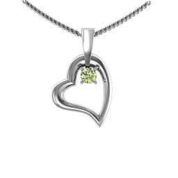 Tilted Petit Heart Pendant